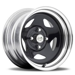 U.S. Wheel : Wheel, 021 Series Drift Star FWD, Steel, Chrome/Gloss Black, 14 inch x 7.0 Wheels