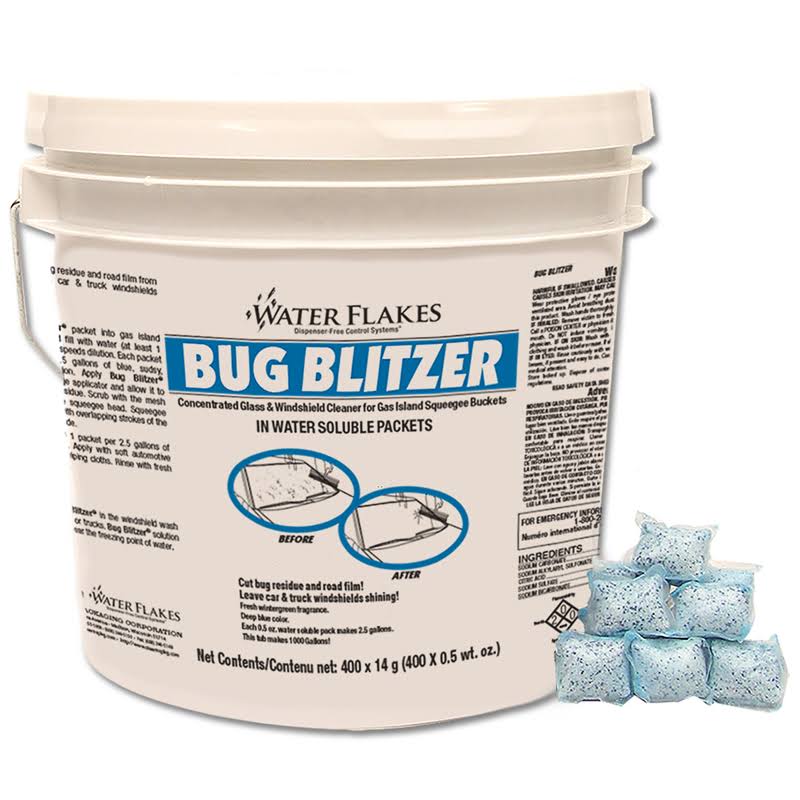 400 x 0.5 WT Windshield Cleaner, Water Flakes Bug Blitzer