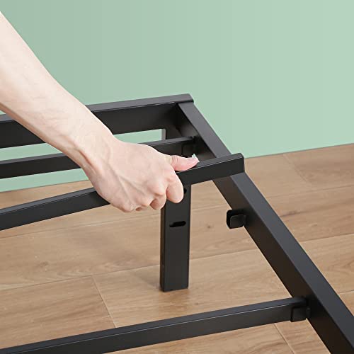 PrimaSleep 18 Inch Tall Heavy Duty Steel Slat Bed Frame/Anti-Slip Support/Easy Assembly Mattress Foundation/No Noise/No Box Spring Needed/Full/Black - Image 24