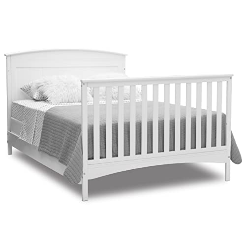 Delta Children Archer Solid Panel 4-in-1 Convertible Baby Crib – Greenguard Gold Certified, Bianca White - Image 11