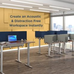 Alternative view of VaRoom – Desk Divider; Sound Proof Dividers – Privacy Shields for Student Desks and Desk Privacy Panels. Cubicle Wall, Desk Divider for Students and Office Divider (Light Grey, 48 W x 18??H)