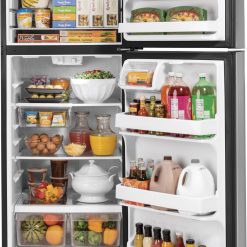 Alternative view of GE 17.5 Cu. ft. Stainless Steel Top Freezer Refrigerator-GTS18GSNRSS