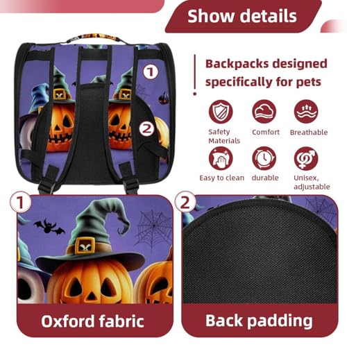 Halloween Pet Carrier Airline Approved Pet Carrier Bag Dog Carrier for Small Medium Cats Dogs Puppies Kitten - Image 111