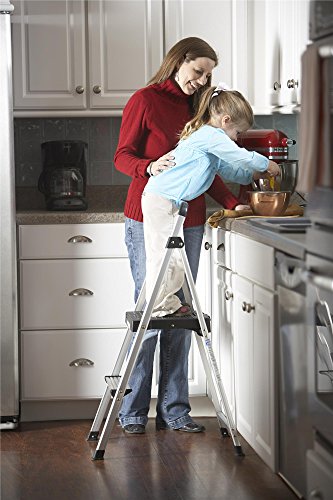 COSCO 2 Step Lite Solutions Folding Step Stool, Aluminum/Black - Image 3