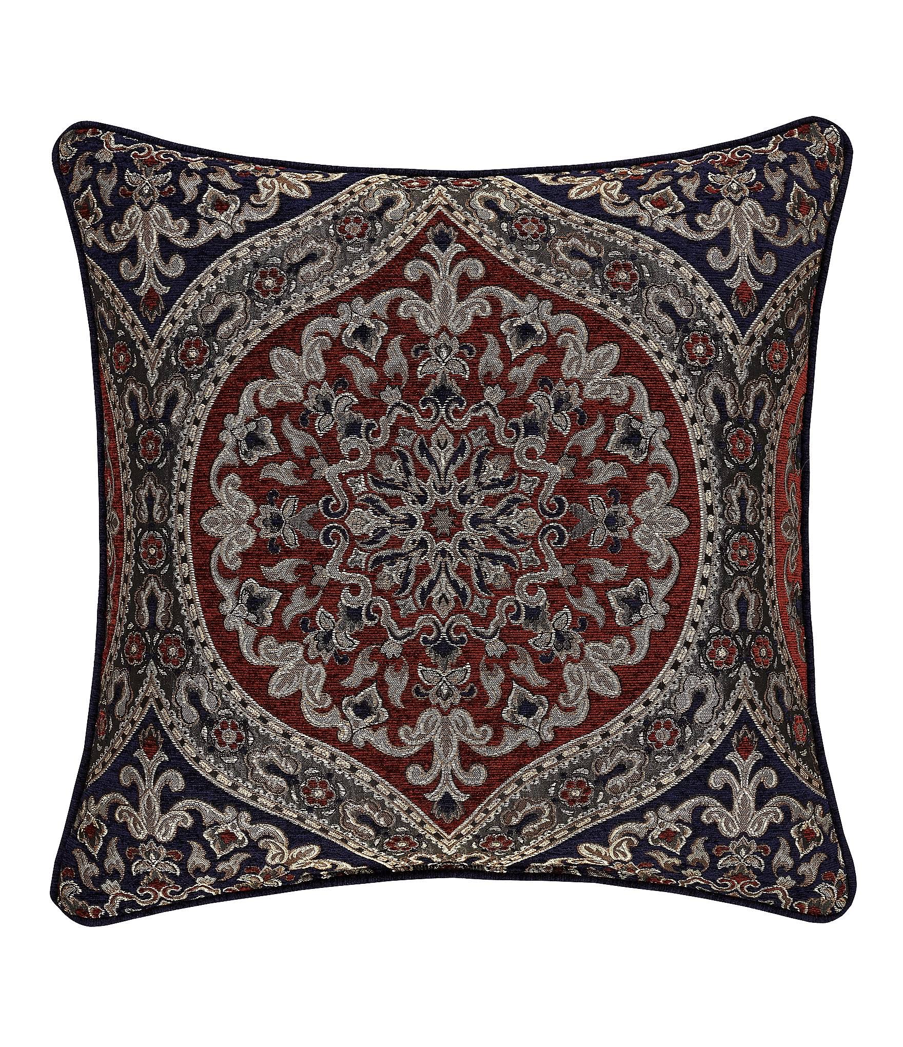 J Queen New York Red Taormina 20 inch Square Decorative Throw Pillow