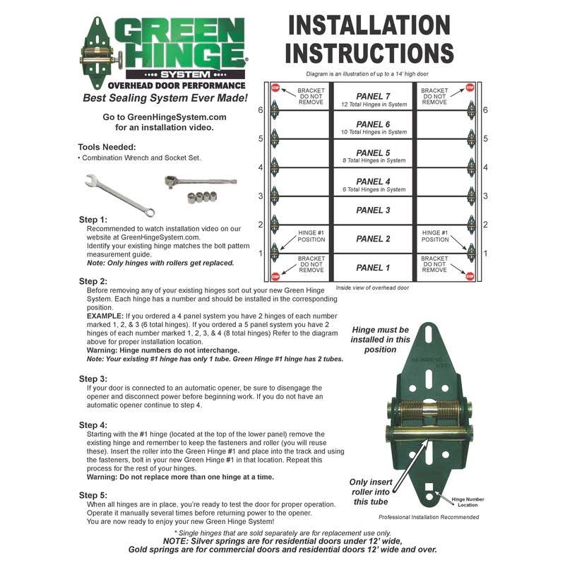 Green Hinge System 5766951 Steel Commercial Garage Door Hinge for 6 - Image 7