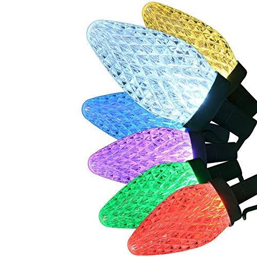 GE Color Effects 50-Count 32.67-ft Multi-Function Color Changing C9 LED Plug-In Indoor/Outdoor Christmas String Lights Energy St - Image 2