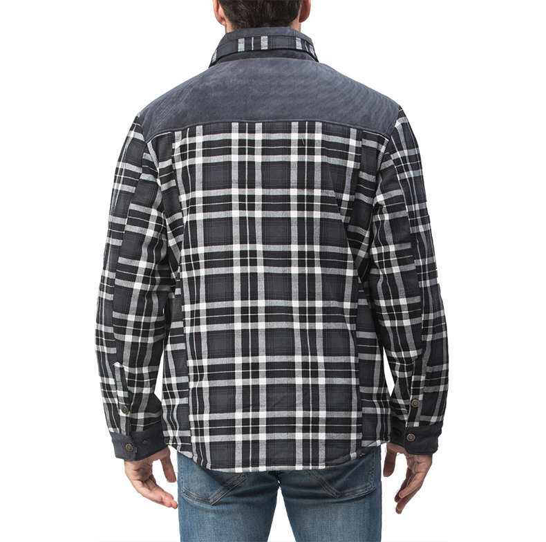 Men’s Winter Plaid Sherpa Lined Jacket - Image 3