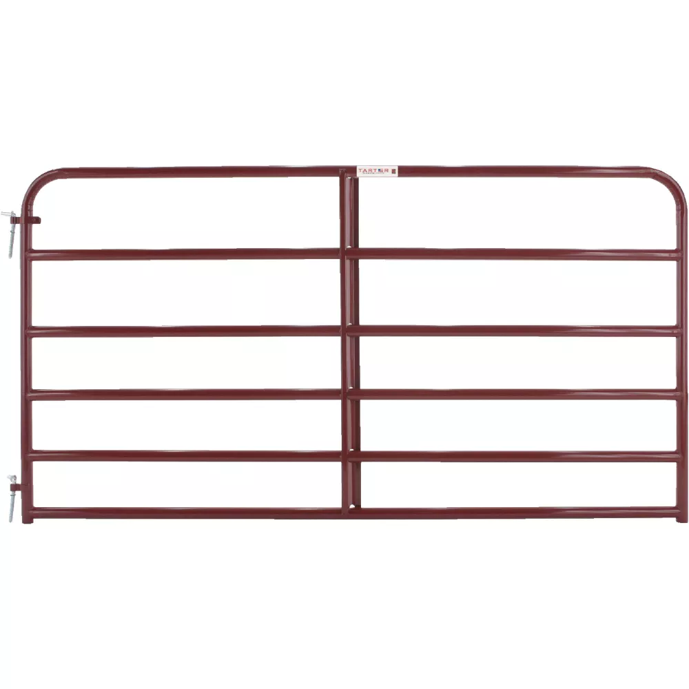Tarter 6 Bar 8 ft Red Tube Gate 6ER8