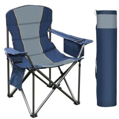 Camping Folding Chair, Heavy Duty Oversized Portable Outdoor Chair, Foldable Camp Chair with Cup Holder and Cooler Bag Support 450 LBS, Green??