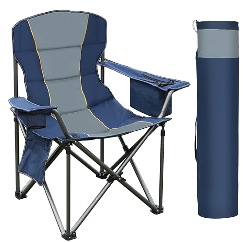 Camping Folding Chair, Heavy Duty Oversized Portable Outdoor Chair, Foldable Camp Chair with Cup Holder and Cooler Bag Support 450 LBS, Green??