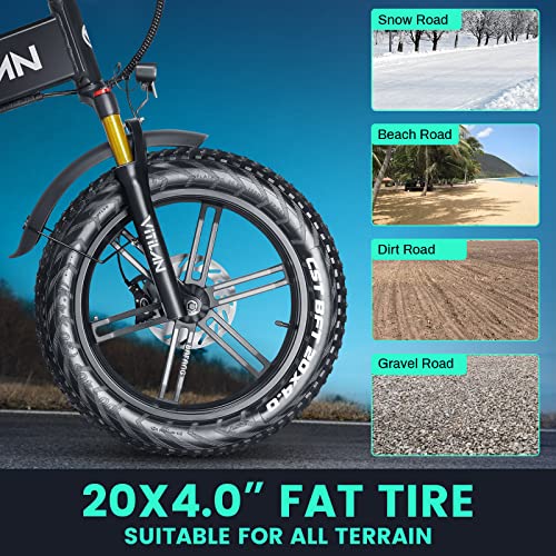 VITILAN i7 Pro Electric Bike Adults Folding 750W BAFANG Motor Fat Tire Ebike Removable 16AH/20AH Cell Battery Full Suspension Electric Bicycle 8-Speed - Image 5
