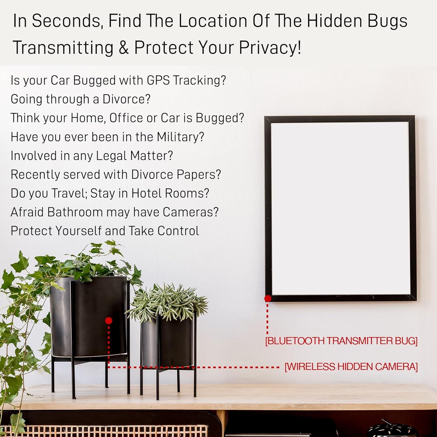 SPYFINDER PRO Hidden Spy Camera Detector – Hidden Camera Tracking Scanner & Hidden Devices Detector – Anti Spy Detector Portable – Personal Video Cam Tracker – Detect Covert Video Camera - Image 3