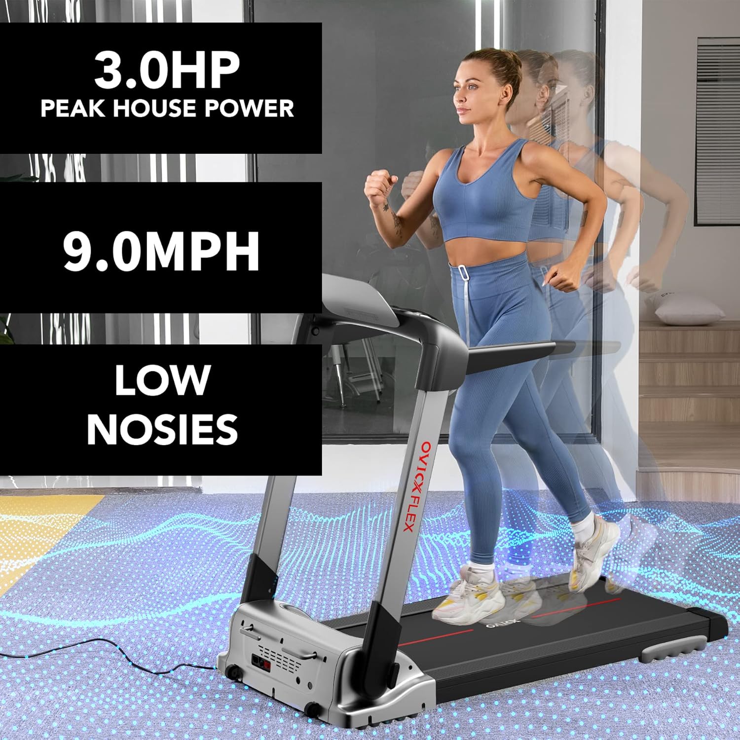 Ovicx Foldable Treadmills for Home – Portable Folding Compact Small Thin Electric Fold Up Lightweight Treadmill for Space Saver Apartment - Image 4