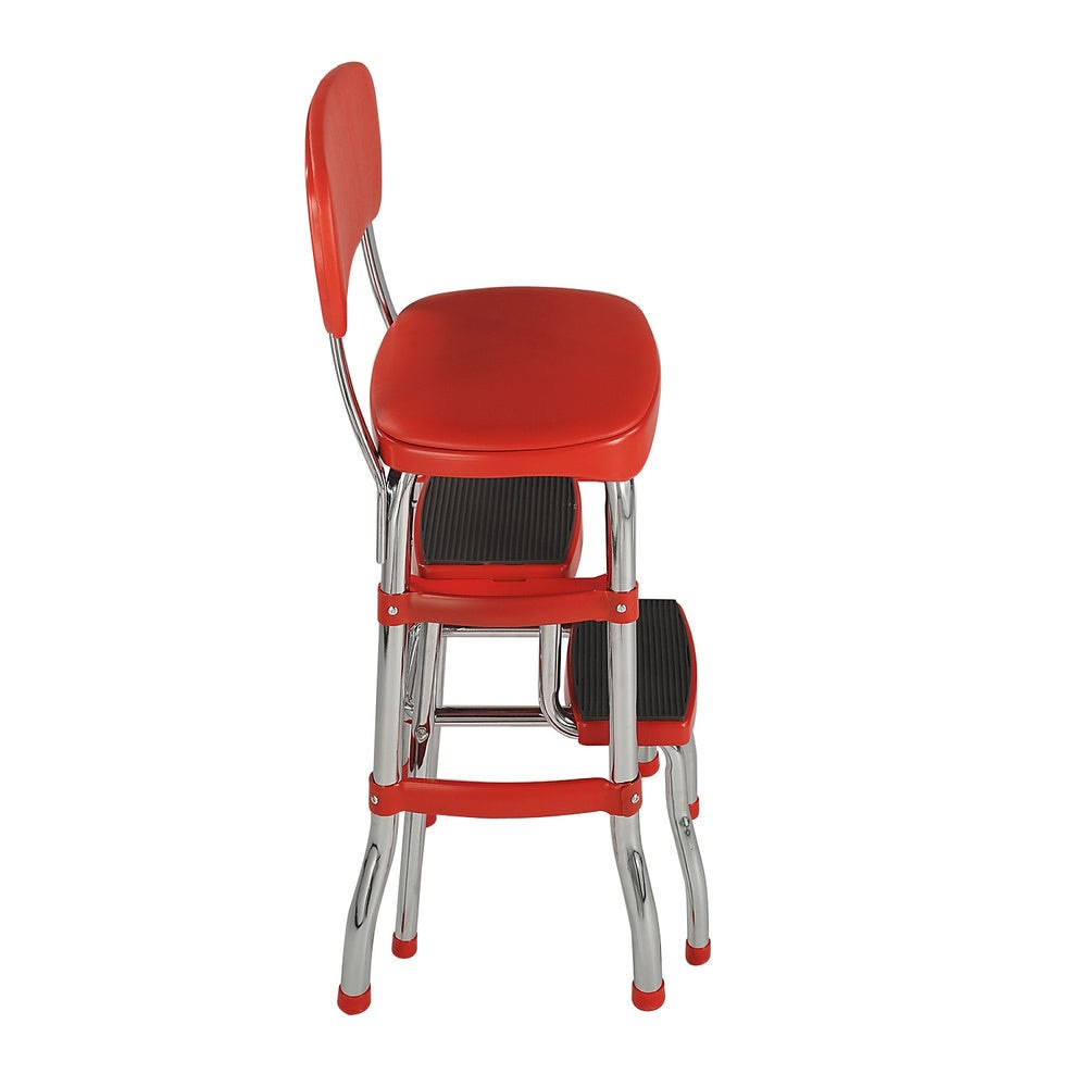 Cosco Red Retro Counter Chair / Step Stool - Image 10