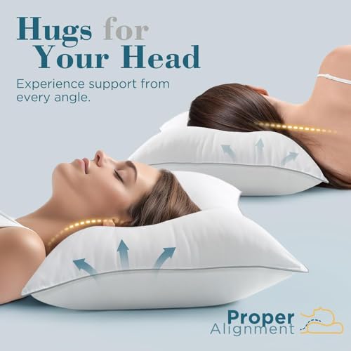 viewstar Bed Pillows King Size Set of 2, Hotel Quality, Down Alternative Big Pillow for Back, Stomach or Side Sleepers, Firm - Image 95
