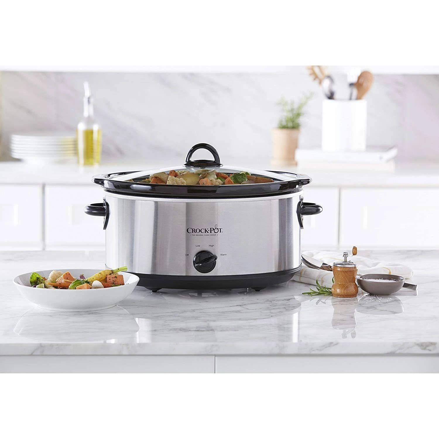 Crock-pot Scv700ss Stainless Steel 7-Quart Oval Manual Slow Cooker, 7 Quart - Image 4