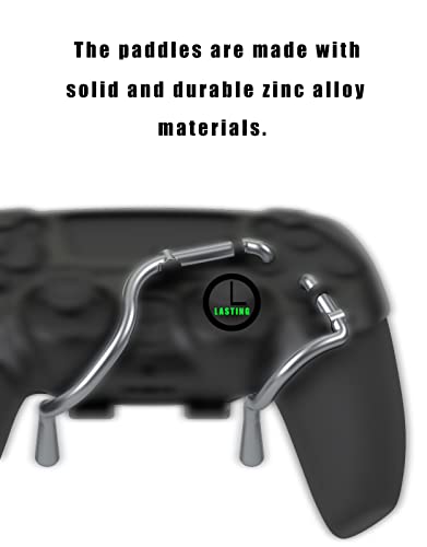 EXknight Leverback FPS Mechanical Paddles Attachment, Back Buttons Gaming Paddles for PS5 Controller (Black) - Image 4