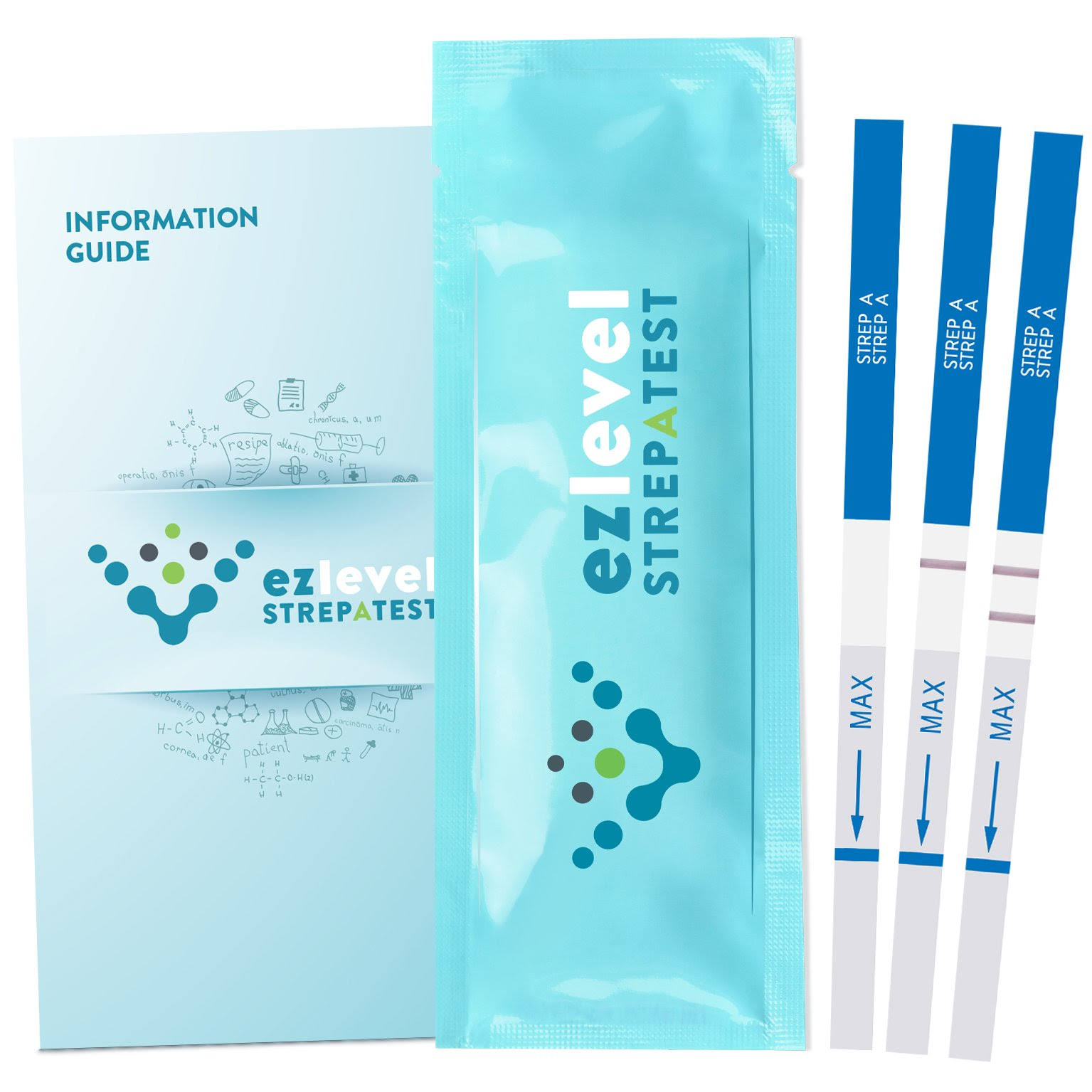 EZ Level Strep A Test Strips Kit for Strep Throat Testing (25 Tests) - Image 3