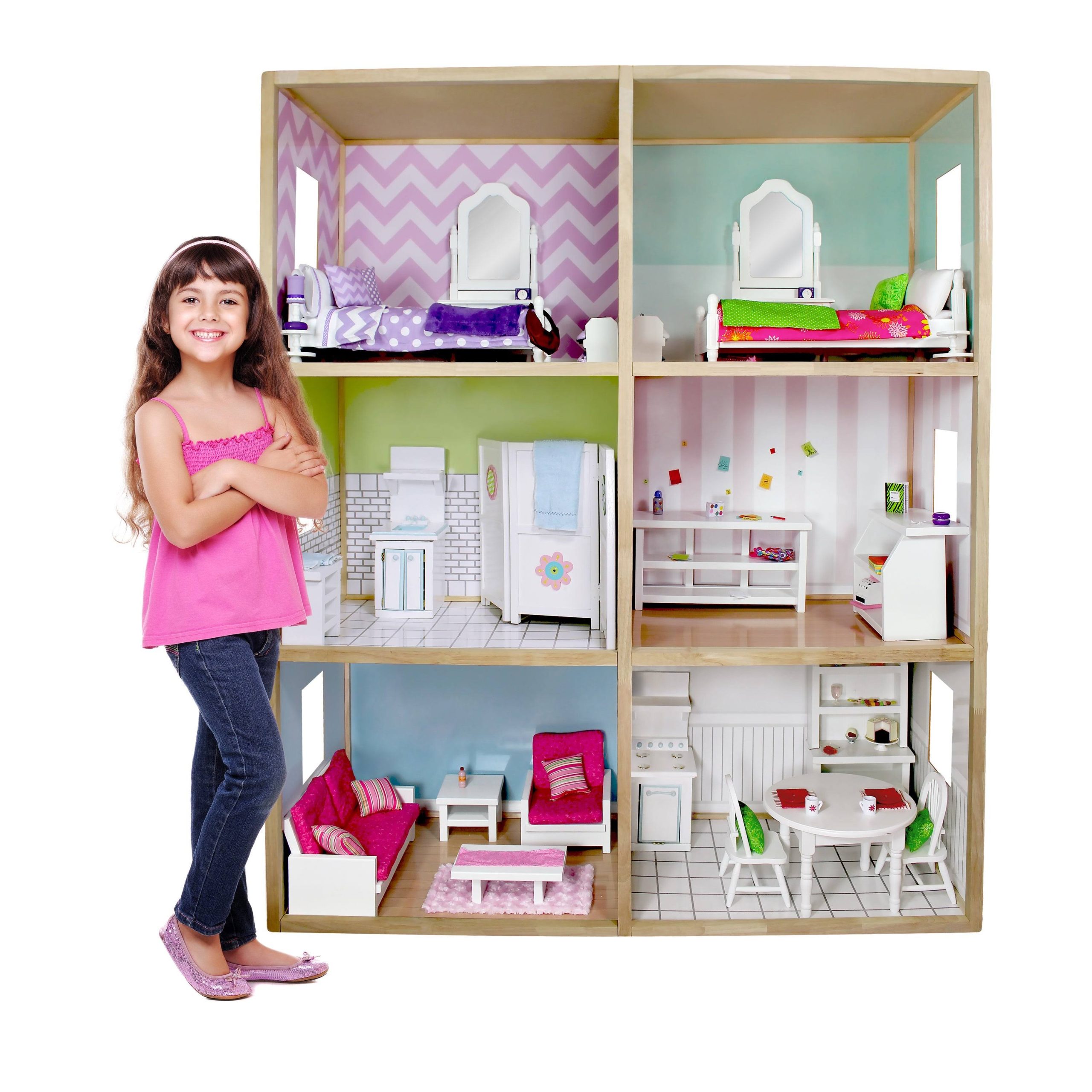 My Girl&s Dollhouse for 18& Dolls, Modern Style - Image 3