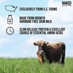 Alternative view of NAKED nutrition Naked Casein – Vanilla Micellar Casein Protein – 5 Pound Bulk, Gmo-Free, Gluten-Free, Soy-Free, Preservative-Free – Stimulate Muscle Growth – Enhance Recovery – 61 Servings
