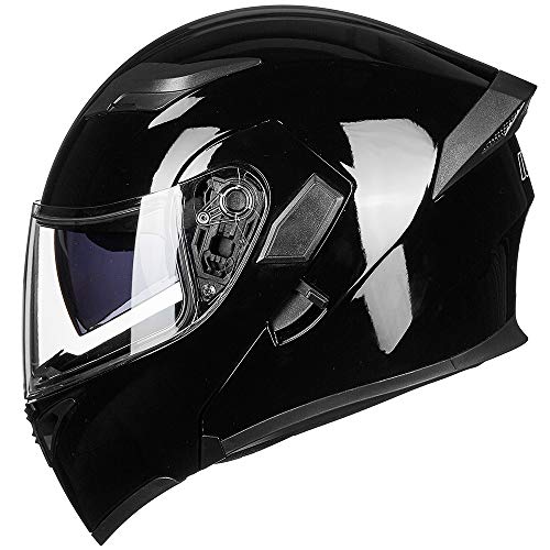 ILM Motorcycle Dual Visor Flip up Modular Full Face Helmet DOT 6 Colors Model 902 - Image 57