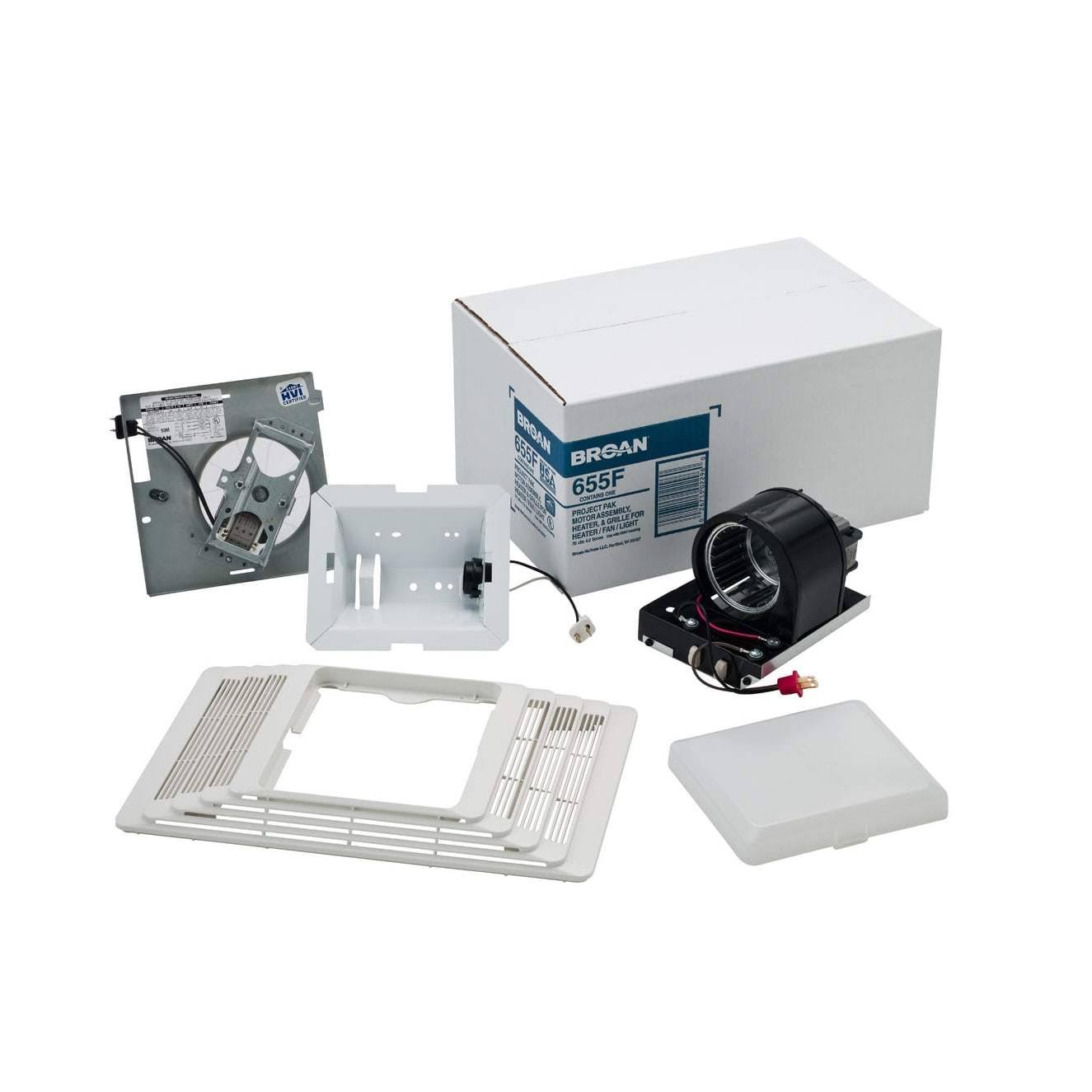 Broan 655F Finish Pack (heater, Fan, Light ASSEMBLY, Grille – 70 CFM)