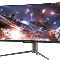 Sceptre Curved 49 inch (5120×1440) Dual QHD 32:9 Gaming Monitor up to 120Hz DisplayPort HDMI Build-in Speakers, Gunmetal Black 2021 (C505B-QSN168)