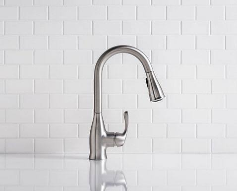 Moen Kaden Single-Handle Pull-Down Sprayer Kitchen Faucet Stainless - Image 9