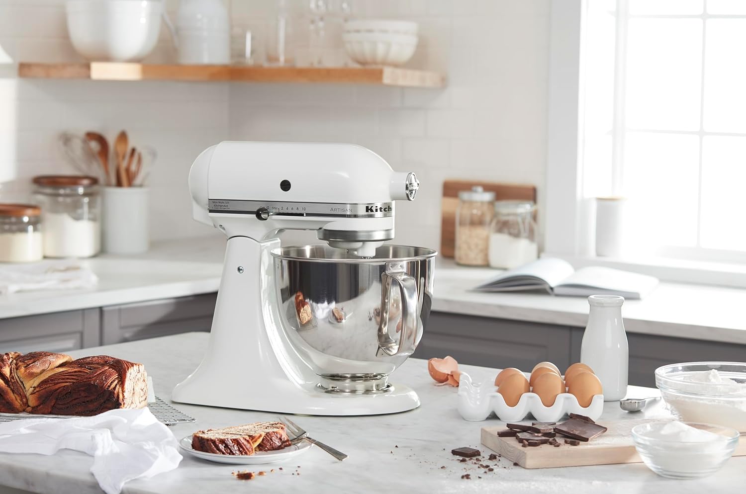 KitchenAid Artisan Series 5 Quart Tilt Head Stand Mixer with Pouring Shield KSM150PS, Cast Iron - Image 137
