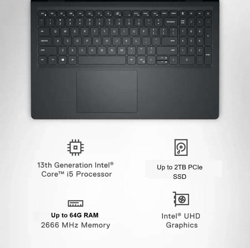 Dell Inspiron Touchscreen Laptop, 15.6 Business & Student Laptop Computer, Windows 11 Pro Laptop 32GB RAM 1TB SSD, Intel i5-1155G7 Processor, Full HD IPS Display, Numeric Keypad, HDMI, Carbon Black - Image 12