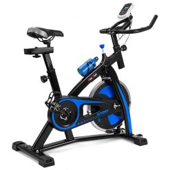 Xtremepowerus Indoor Cycle Trainer Fitness Bicycle Stationary (Blue and Black)