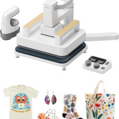 xTool Heat Press Machine 3-in-1 Kit, Smart Press & Mini Iron Press with Platform & Control Pod, 10-25KG High Pressure, Detachable Portable Heat Press Machine for T-Shirts Vinyl Sublimation Crafts