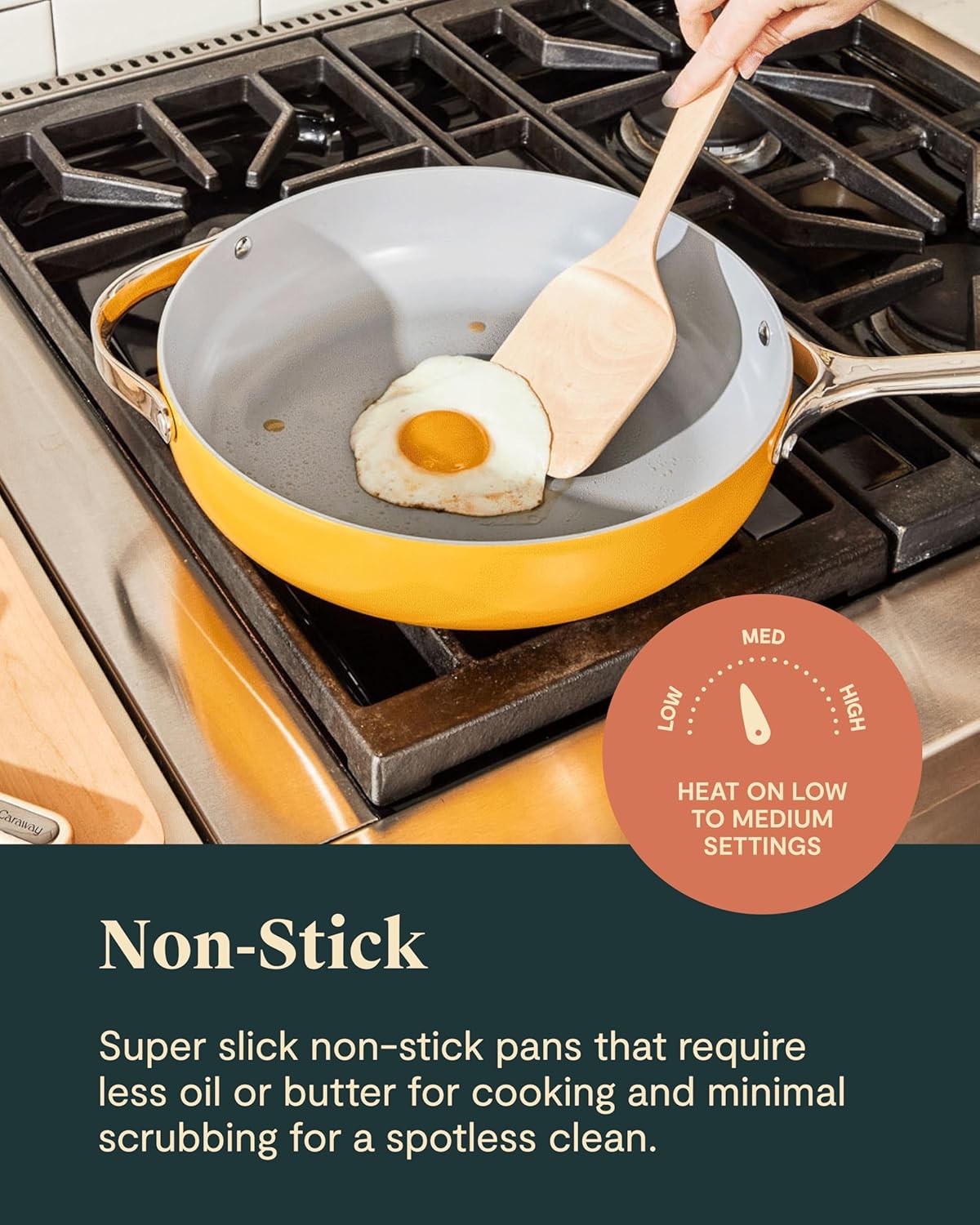 Caraway Deluxe Nonstick Ceramic Cookware Set (16 Piece) Pots, Frying Pans, Lids and Kitchen Storage – PFAS & PFOA Free – Oven Safe Ceramic Pan Set & Compatible with All Stovetops – Sage - Image 5