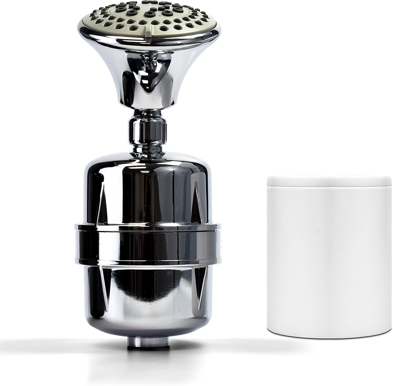 ProOne ProMax Chrome Shower Filter with 5-Function Massage Settings, Filtering, High-Pressure Shower Head to Remove Chlorine, Lead, and More