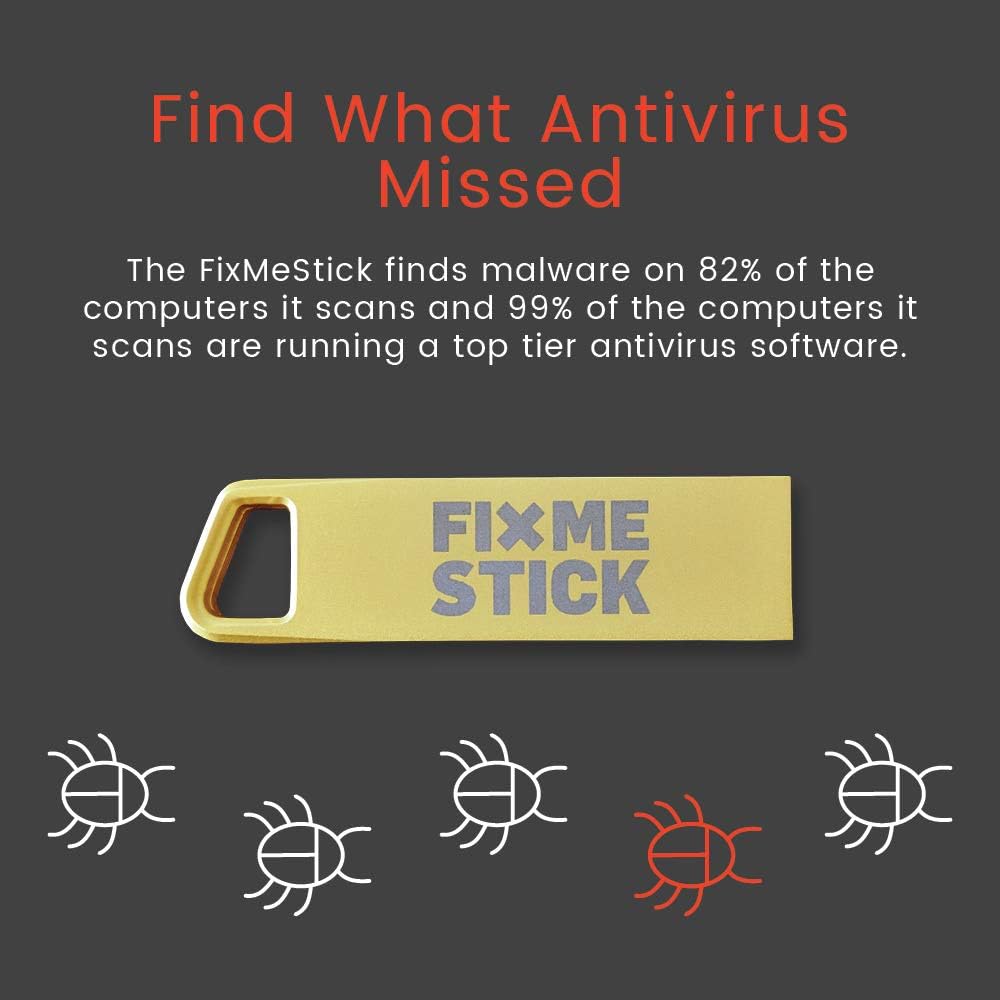 FixMeStick Gold Computer Virus Removal Stick for Windows PCs – Unlimited Use on Up to 3 Laptops or Desktops for 1 Year – Works with Your Antivirus - Image 5