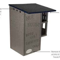 Alternative view of JCS wildlife Ultimate Squirrel House Nesting Box (Blue/Gray)