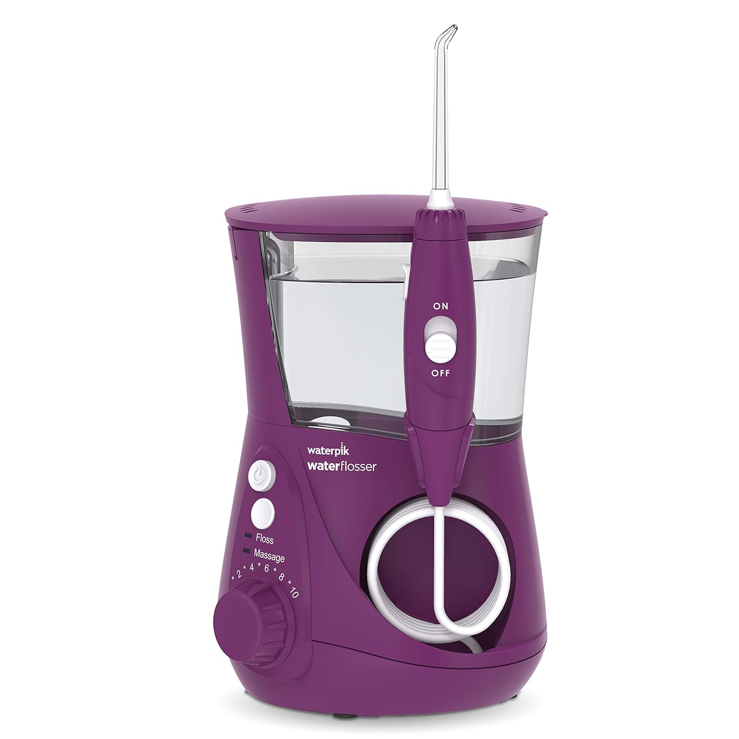 Waterpik Aquarius Water Flosser Professional For Teeth, Gums, Braces, Dental Care, Electric Power With 10 Settings, 7 Tips For Multiple Users And Needs, ADA Accepted, White WP-660 - Image 4