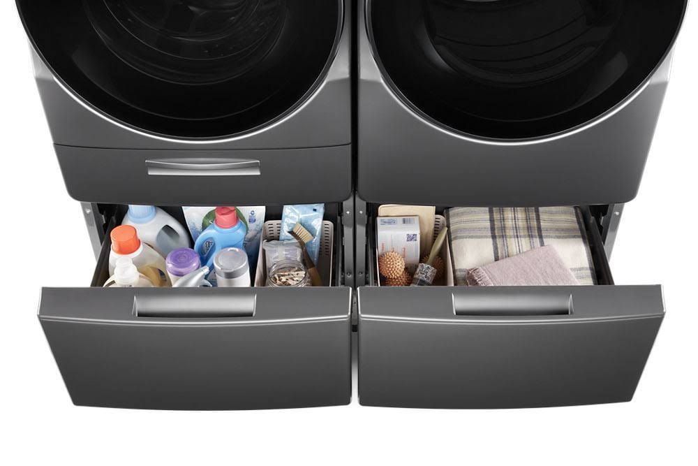 Whirlpool 15.5×22 Pedestal for Front Load Washer and Dryer with Storage WFP2715HC – Chrome Shadow - Image 2
