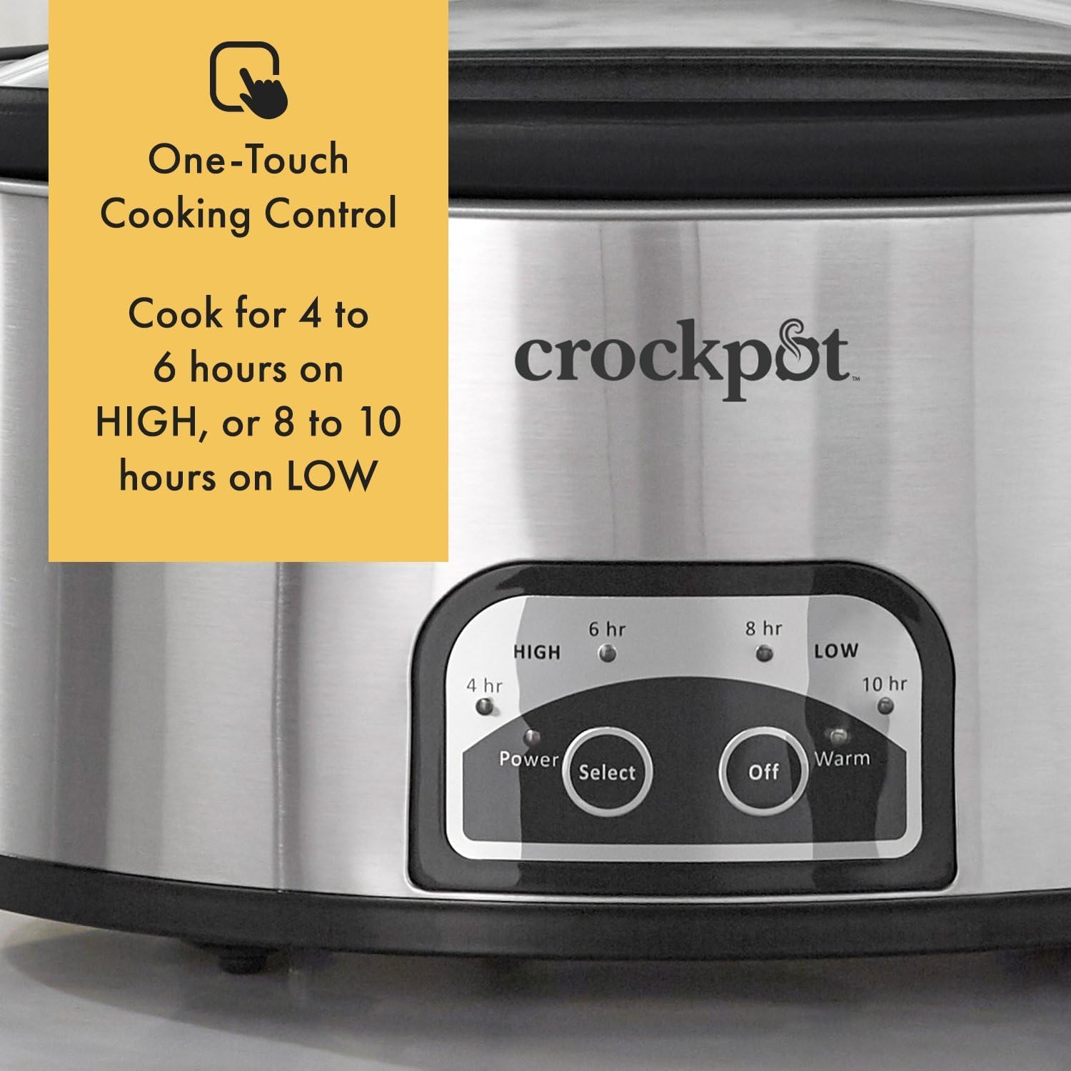 Crock-Pot Large 8-Quart Programmable Slow Cooker with Auto Warm Setting Black Stainless Steel - Image 11