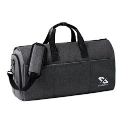 Convertible Garment Bag for travel,Carry on Garment Duffle Bag with Shoe Compartment, Detachable Shoulder Strap – 2 in 1 Suit Bags Suit Travel Bags for Men Women