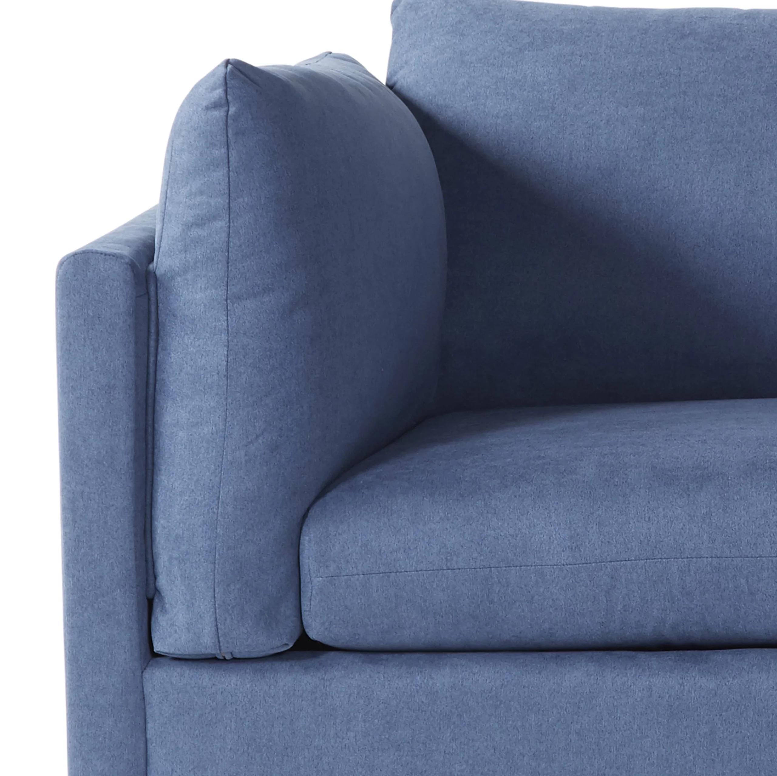 Roundhill Furniture Enda Pillow Back Fabric Sofa, Image Navy - Image 5