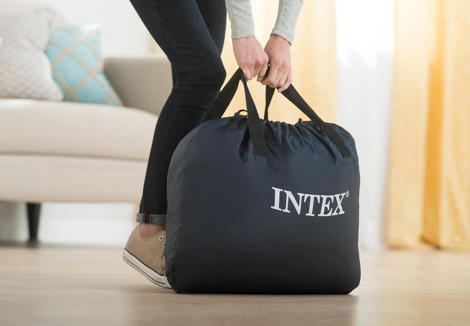 Intex Durabeam Headboard 18 Queen Air Mattress with Built-in Pump - Image 5