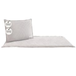 SAUNASOFA? Sauna Mat & Pillow Set ?C 2 Seater Sauna seat Cushion with Pillow ?C Heat-Resistant Sauna kit for Infrared & Finnish saunas in Grey