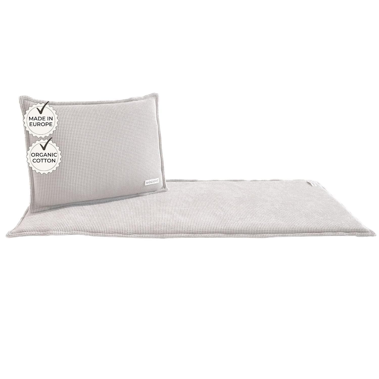 SAUNASOFA? Sauna Mat & Pillow Set ?C 2 Seater Sauna seat Cushion with Pillow ?C Heat-Resistant Sauna kit for Infrared & Finnish saunas in Grey
