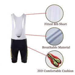 Alternative view of Men’s Cycling Jersey Set Shirt & 20D GEL Bib Shorts Summer Mountain Bike Suit Road Bicycle Team Racing Uniform Clothes