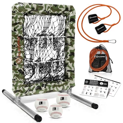 ALAGPRO? The Original 9 Hole Pitching Net with Strike Zone Pocket | Pitching Target for Baseball & Softball Pitchers - Image 6