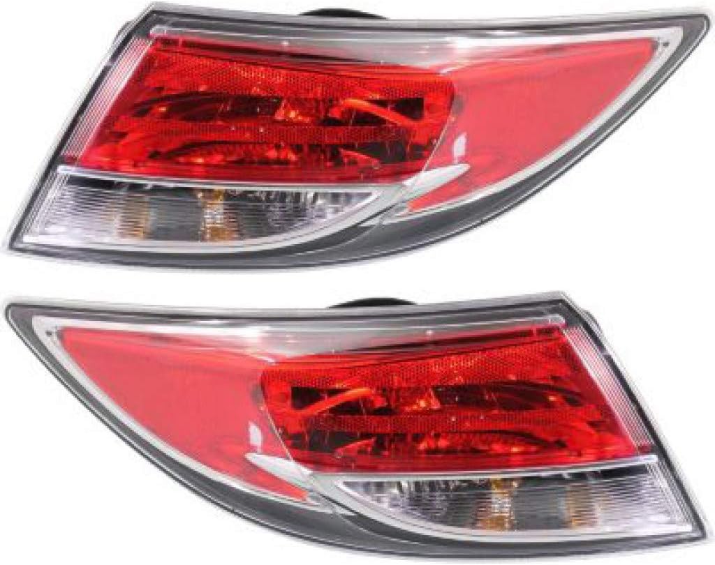 For Mazda 6 Tail Light Assembly 2009 10 11 12 2013 Driver and Passenger Side Pair/Set | Halogen | MA2804108 + MA2805108 | GS3L51160H + GS3L51150J