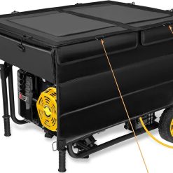 IGAN Generator Tent Running Cover Pro-Max, Ultra Heavy Duty Tarpaulin Enclosure with Windproof Kit, Portable All-Weather Generator Rain Shelter for Most 3500w-12000w generators, Black