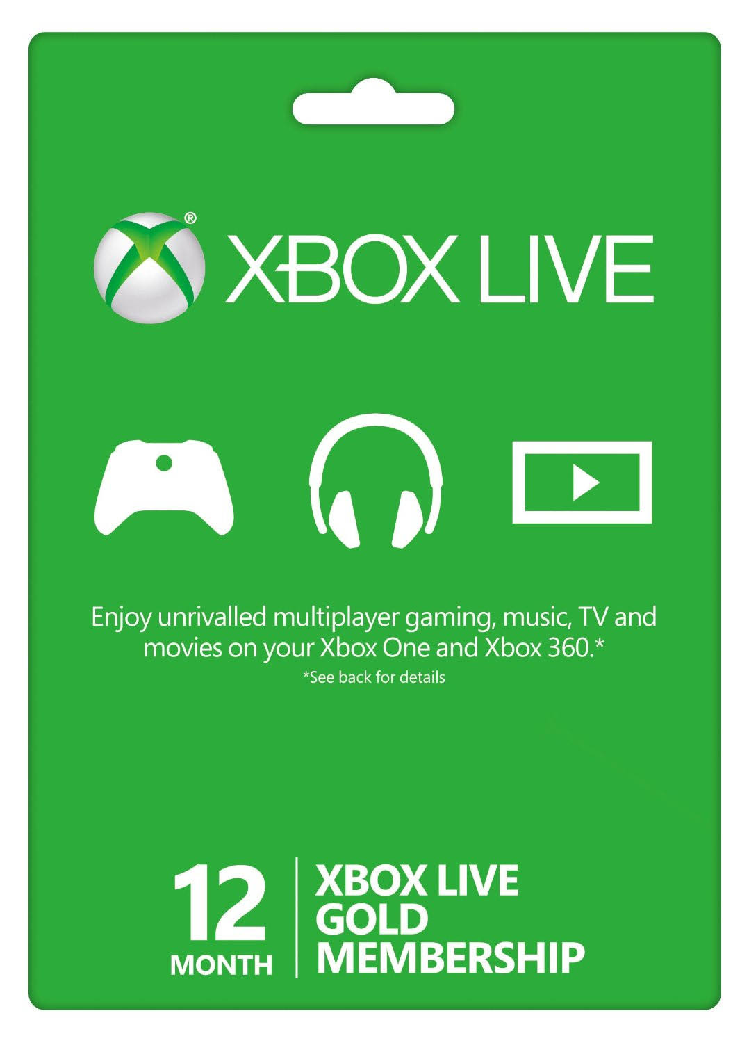 Xbox Live 12-Month Gold Membership (2 Packs)